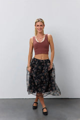 Floral Organza Skirt - Final Sale