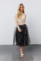 Floral Organza Skirt - Final Sale