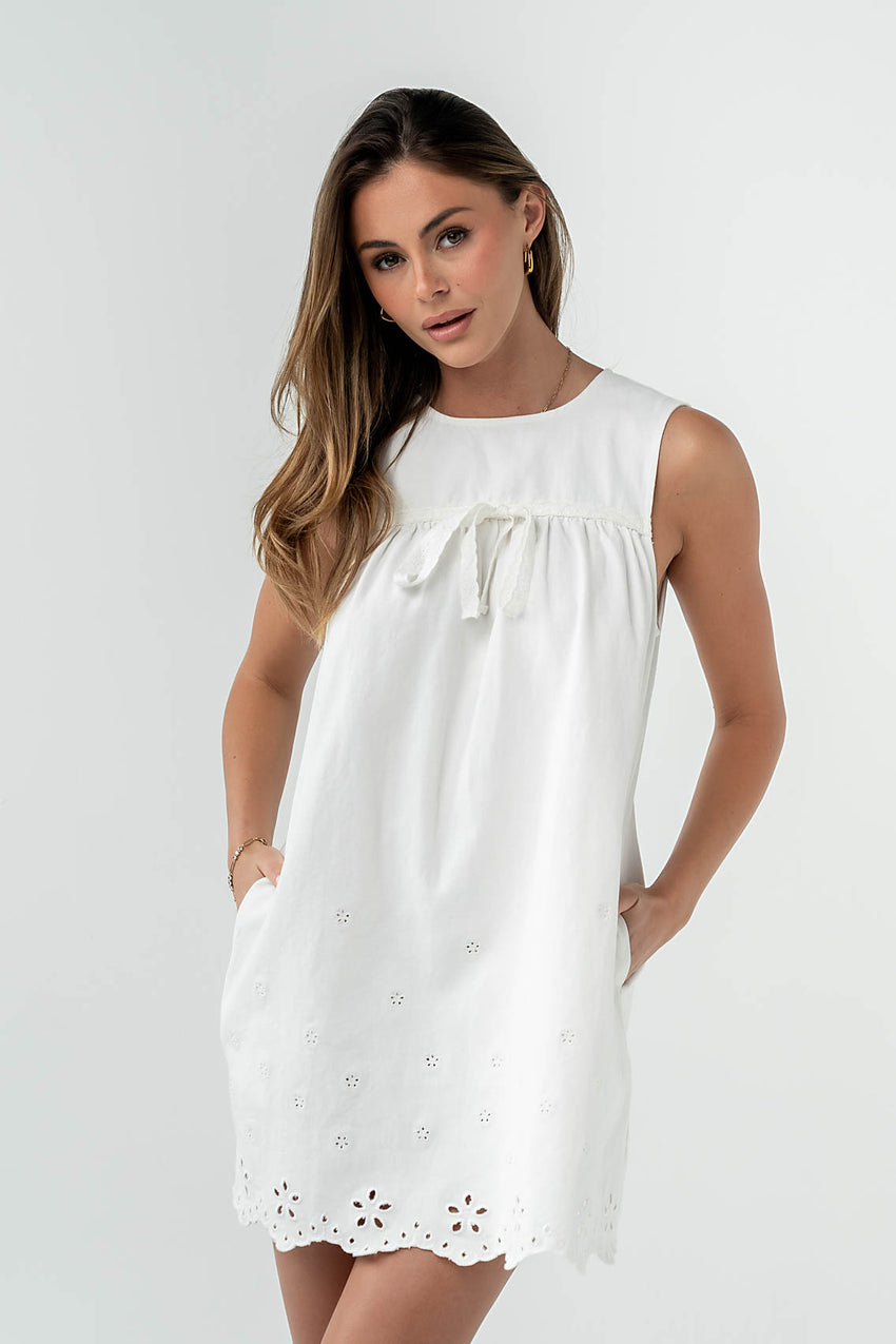 Peyton Embroidered Mini Dress - FINAL SALE