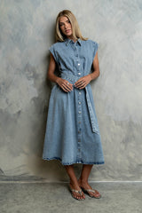Sayla Denim Midi Dress