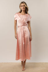 Rosalind Midi Dress in Pink - FINAL SALE