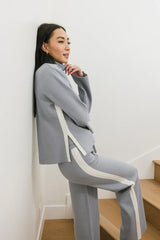 Kiara Knit Sweater In Blue - Final Sale