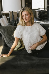 Patton Ruffle Blouse in Cream - FINAL SALE