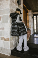 Layla Puffer Vest In Black - Final Sale
