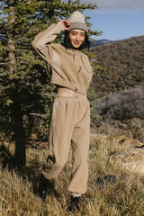 Callie Sherpa Hoodie In Camel - Final Sale