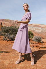 Maeve Midi Dress In Lavender - Final Sale