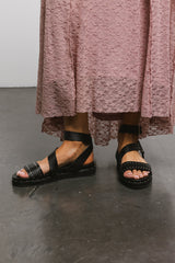 Cameron Sandals In Black - Final Sale