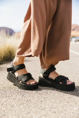Seychelles Serenade Platform Sandals In Black - Final Sale