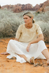 Mariana Blouse In Sand - Final Sale