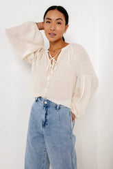 Head In The Clouds Blouse in Ivory - FINAL SALE