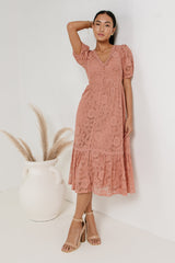 Rowan Lace Dress in Pink - FINAL SALE