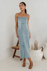 Maxine Denim Midi Dress - FINAL SALE