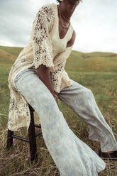 Verity Printed Pants in Blue - FINAL SALE