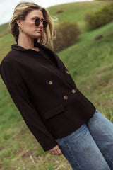 Romaine Blazer In Black - Final Sale