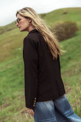 Romaine Blazer In Black - Final Sale