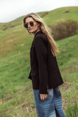 Romaine Blazer In Black - Final Sale