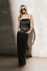 Leora Fringe Crop Top - Final Sale