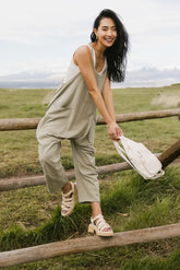 Don't Stop Onesie in Sage - FINAL SALE