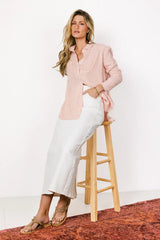 Harley Denim Midi Skirt In Cream - Final Sale