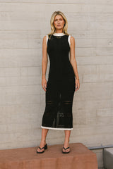 Xavia Knit Maxi Dress In Black - Final Sale