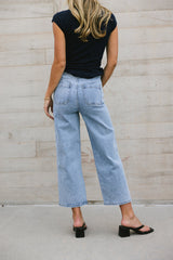 Amiri Wide Leg Jeans In Light Wash - Final Sale