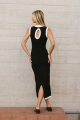 Xavia Knit Maxi Dress In Black - Final Sale