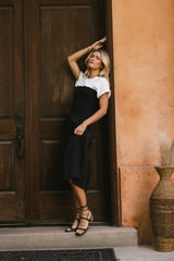 Florence Smocked Midi Dress In Black - Final Sale
