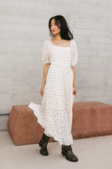 Landrie Ditsy Floral Dress In Rust - Final Sale