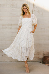 Landrie Ditsy Floral Dress In Blue - Final Sale