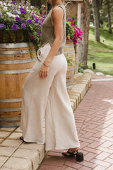 Brandi Wide Leg Pants In Natural - Final Sale