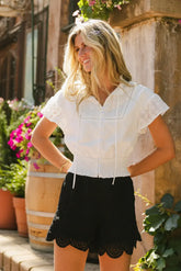Morgan Eyelet Lace Blouse - FINAL SALE