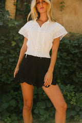 Morgan Eyelet Lace Blouse - Final Sale