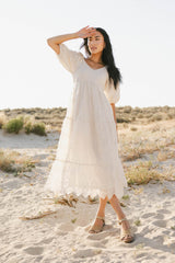 Kay Embroidered Dress In Natural