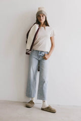 Briony Basic Tee In Oatmeal - Final Sale