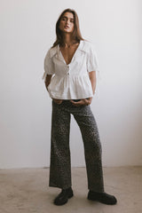 Kortnee Leopard Print Jeans - Final Sale
