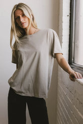 Gunner Basic Tee in Taupe - FINAL SALE