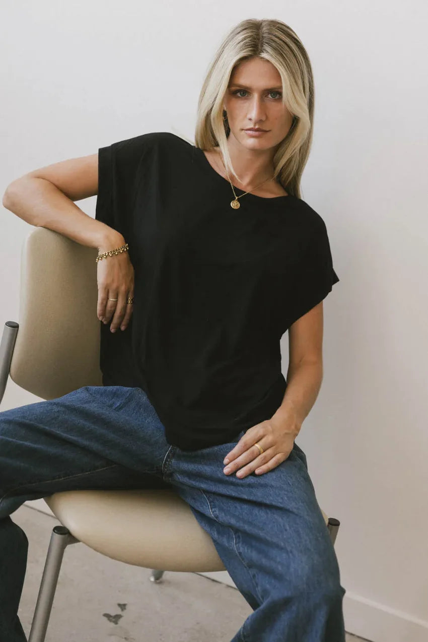 Callie Basic Tee in Black - FINAL SALE
