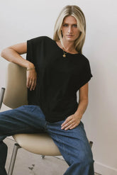 Callie Basic Tee in Black - FINAL SALE