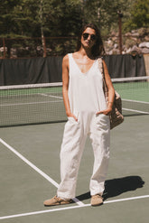 Marie Jumpsuit in Cream - FINAL SALE