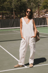 Marie Jumpsuit in Cream - FINAL SALE