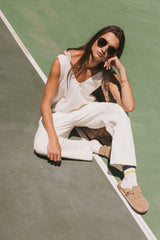 Marie Jumpsuit In Cream - Final Sale
