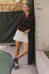 Ozzie Striped Sweater In Red - Final Sale