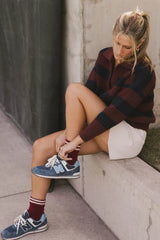 Ozzie Striped Sweater In Red - Final Sale