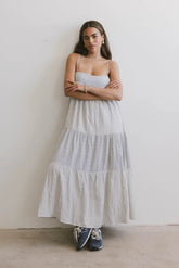 Demi Striped Midi Dress in Blue - FINAL SALE