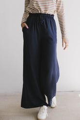 Mina Wide Leg Pants in Navy - FINAL SALE
