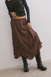 Franky Midi Skirt in Mauve - FINAL SALE