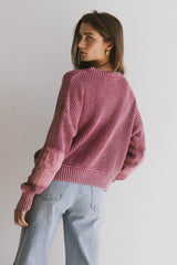 Inda Henly Sweater In Burgundy - Final Sale