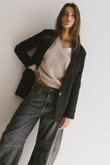 Raychel Knit Sweater In Beige - Final Sale