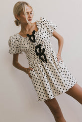 The Velveteen Bow Mini Dress - FINAL SALE