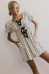 The Velveteen Bow Mini Dress - FINAL SALE